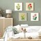 4-Set Ribbon Flower Embroidery Kit for Beginners – Stamped Cross Stitch DIY Starter Kit with Floral Patterns, Hoops, Threads, and Colorful Ribbon Flowers